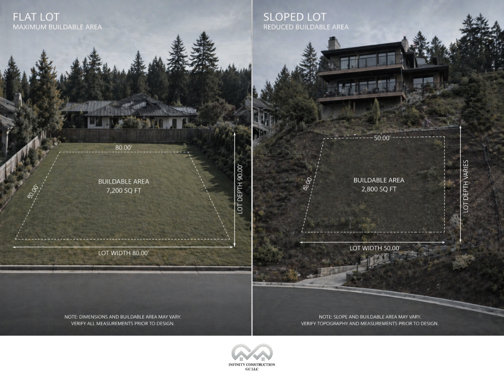 Flat vs Sloped lot