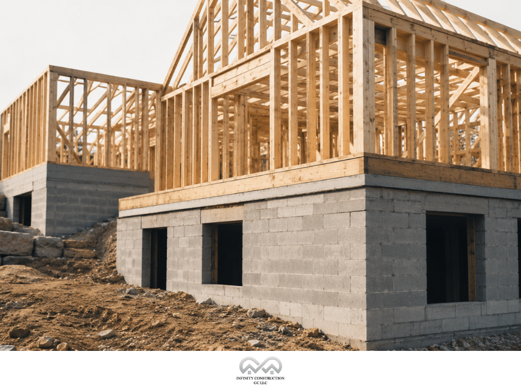 Combination of Carpentry and Masonry