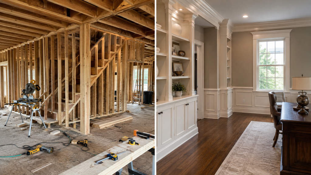 Rough Carpentry vs Finish Carpentry