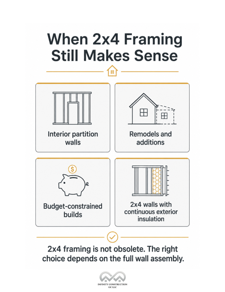 When 2×4 Framing Makes Sense - Infographic