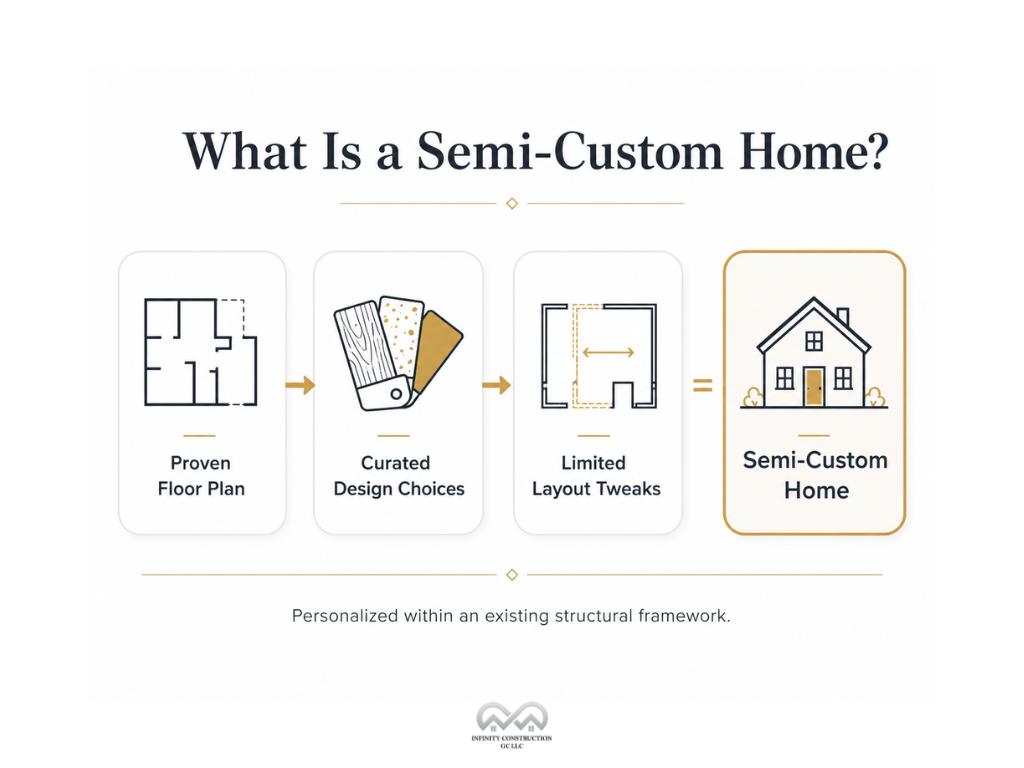 What Is a Semi Custom Home - Infographic