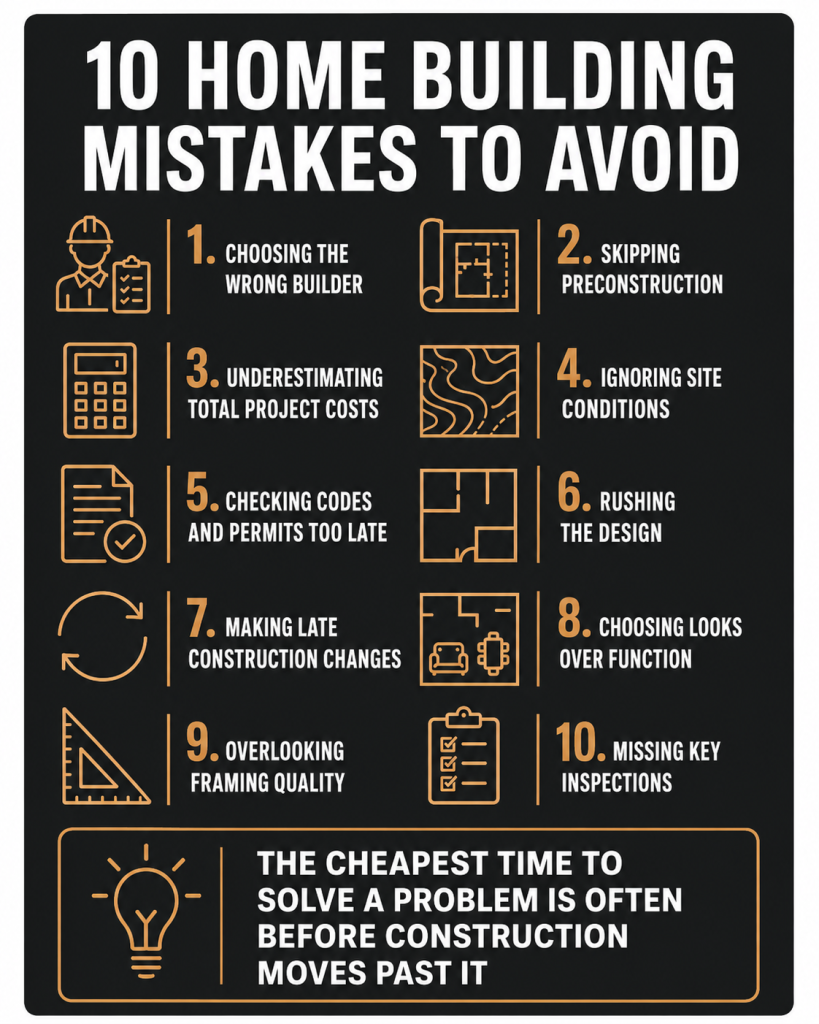10 HOME BUILDING MISTAKES TO AVOID