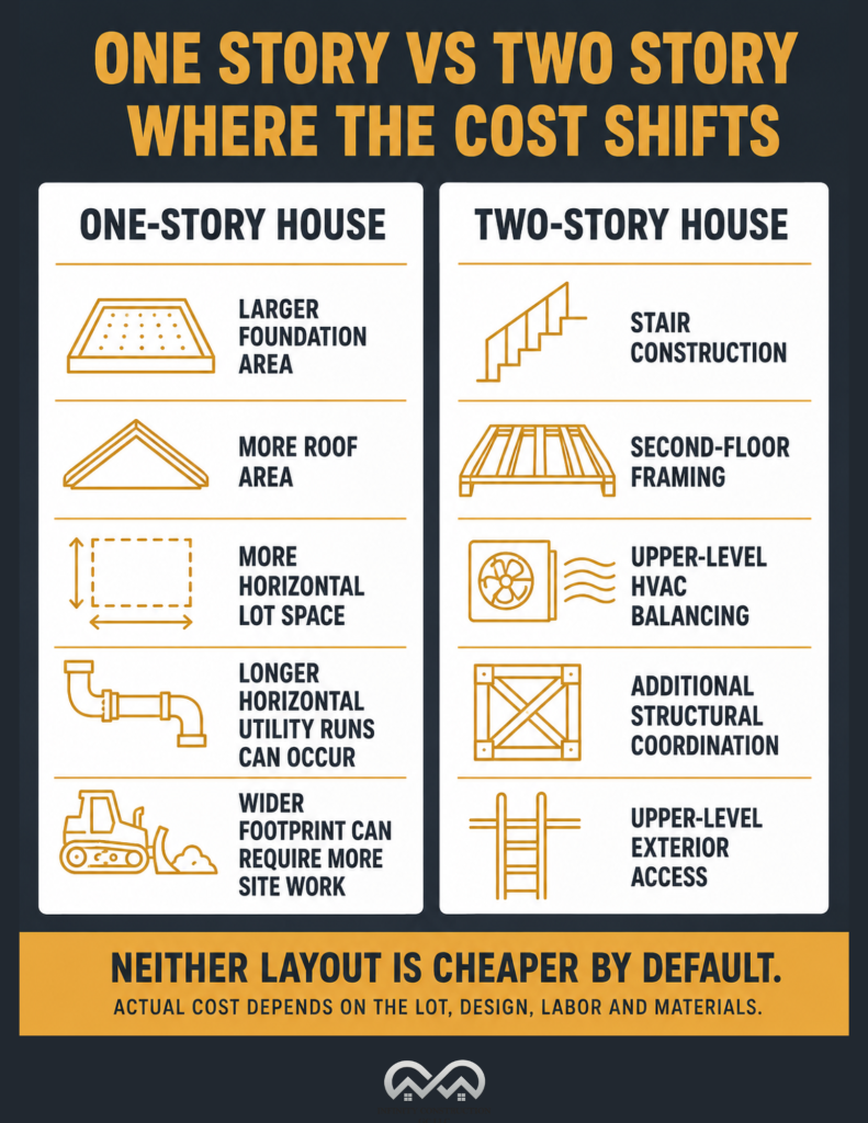 One Story or Two Story House Cost - Infographic