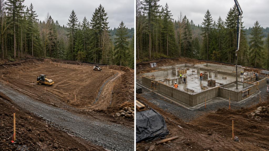 Site Preparation vs. Foundation Work