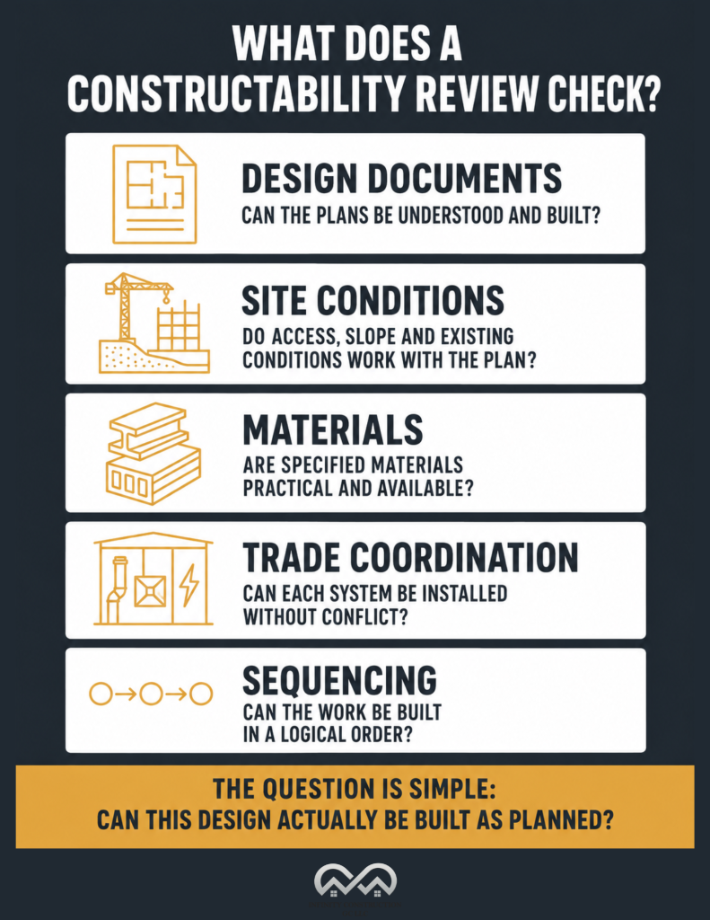 What Does a Constructability Review Check - Infographic