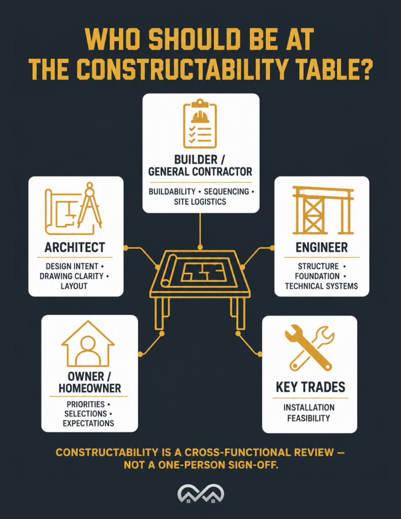 Who Should Be at the Constructability Table - Infographic